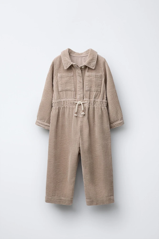 FULL LENGTH CORDUROY JUMPSUIT