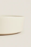 STONEWARE PET FOOD BOWL