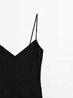 Long flowing V-neck dress