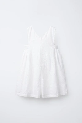 SWISS EMBROIDERED SHORT JUMPSUIT