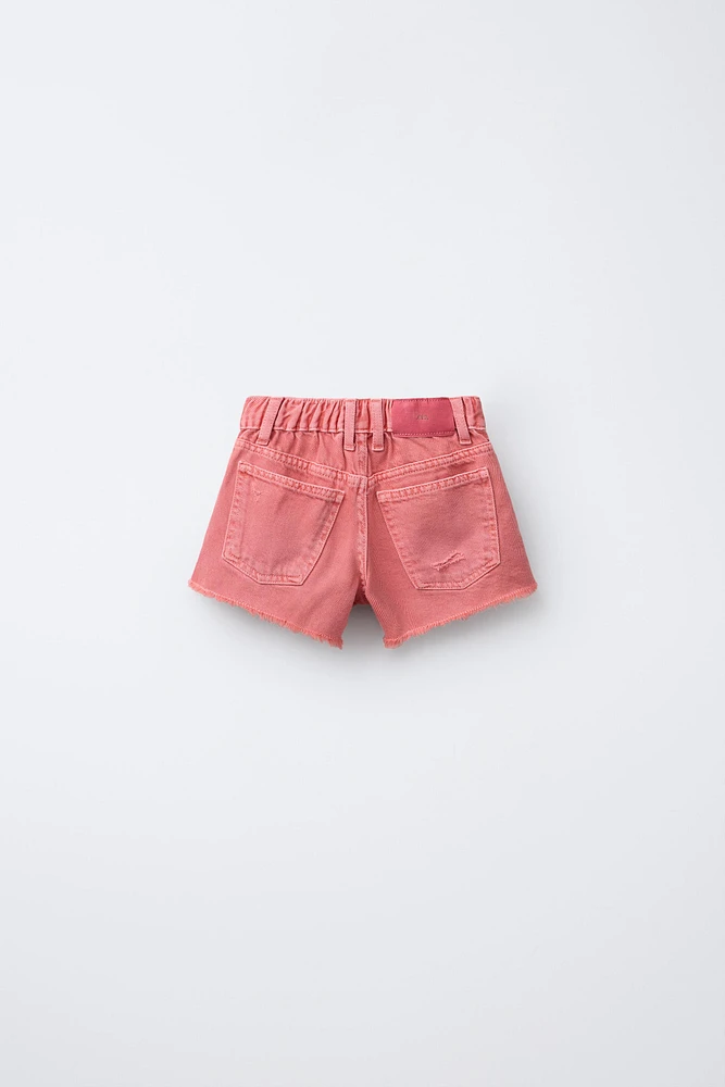 BERMUDA EN DENIM DÉCHIR