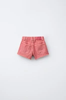 BERMUDA EN DENIM DÉCHIR