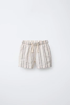 SHORT RUSTIQUE À RAYURES