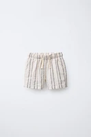 SHORT RUSTIQUE À RAYURES