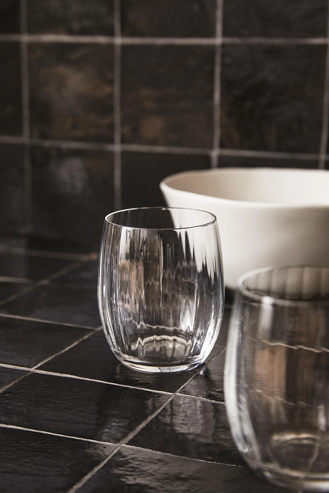 BOHEMIA CRYSTAL TUMBLER WITH LINES