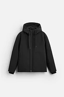 HOODED TECHNICAL JACKET