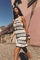 HALTER STRUCTURED KNIT MINI DRESS