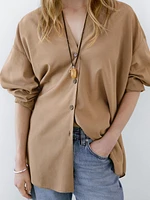 Blouse fluide satinée
