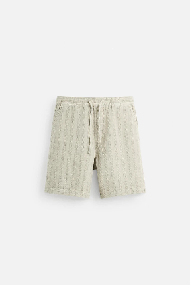 BERMUDA JACQUARD RAYURES
