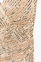 ROBE MIDI À SEQUINS