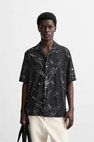 ABSTRACT PRINT STRETCH SHIRT
