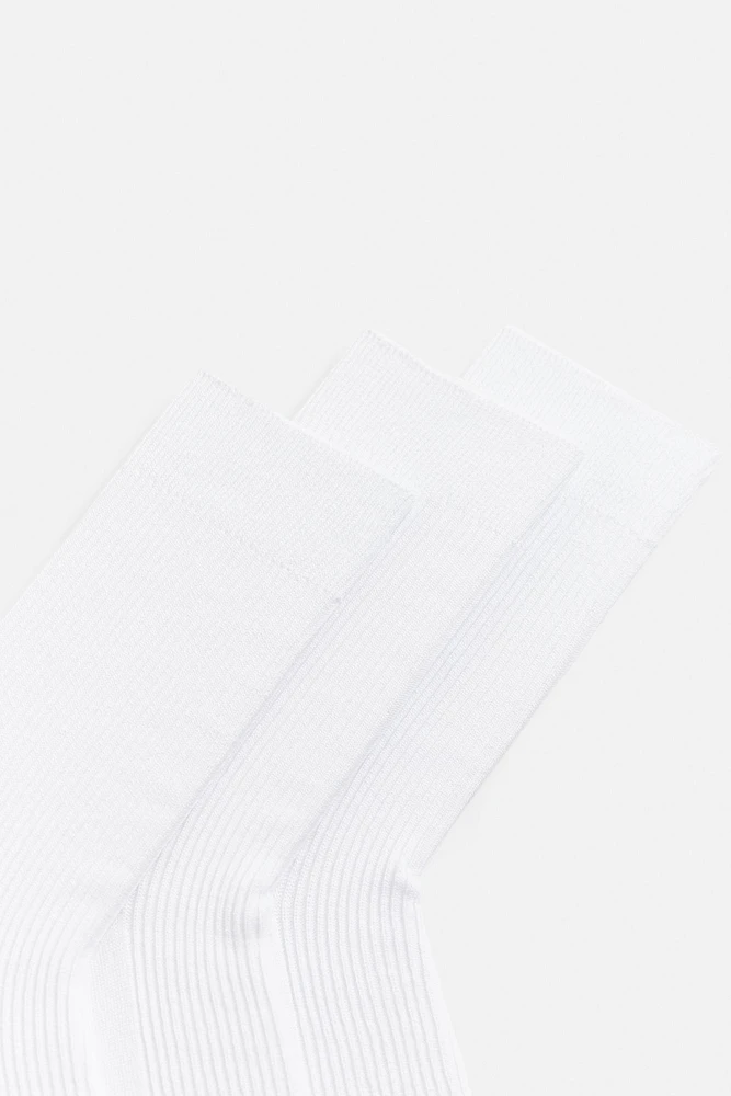 LOT DE 3 PAIRES CHAUSSETTES CÔTELÉES