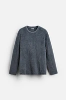 TEXTURED RIBBED SWEATER