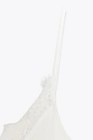 T-SHIRT RIB BRETELLES DENTELLE