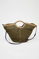 WOVEN BASKET BAG