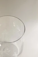 VERRE MOTIF LIBELLULE