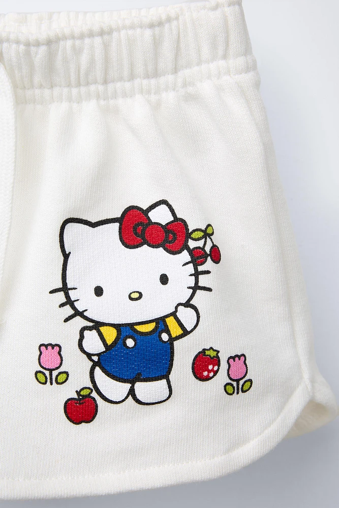 BERMUDA MOLLETON IMPRIMÉ HELLO KITTY © SANRIO