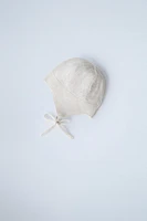 BONNET EN COTON ET SOIE