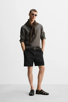 LINEN-COTTON REGULAR FIT SHORTS LIMITED EDITION