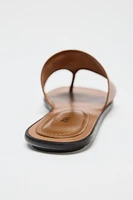 FLAT LEATHER SANDALS