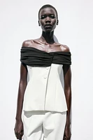 CONTRAST BUSTIER TOP