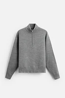 QUARTER ZIP SWEATER