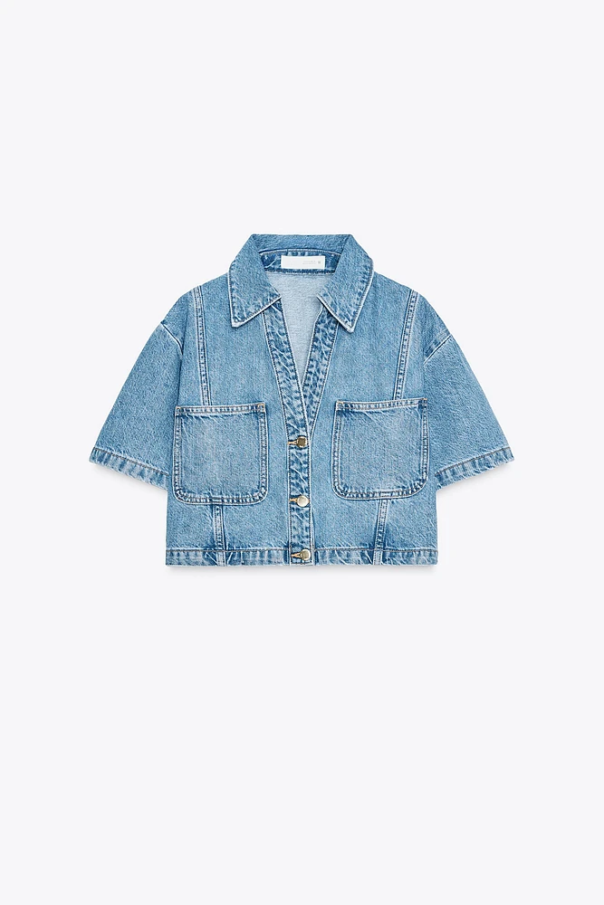 Z1975 DENIM CROP SHIRT