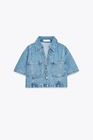 Z1975 DENIM CROP SHIRT
