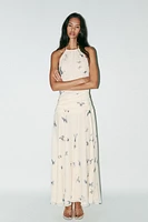 ROBE LONGUE HALTER PAPILLONS