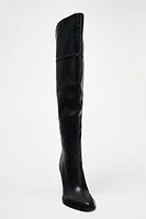 XL OVER THE KNEE HEELED BOOTS