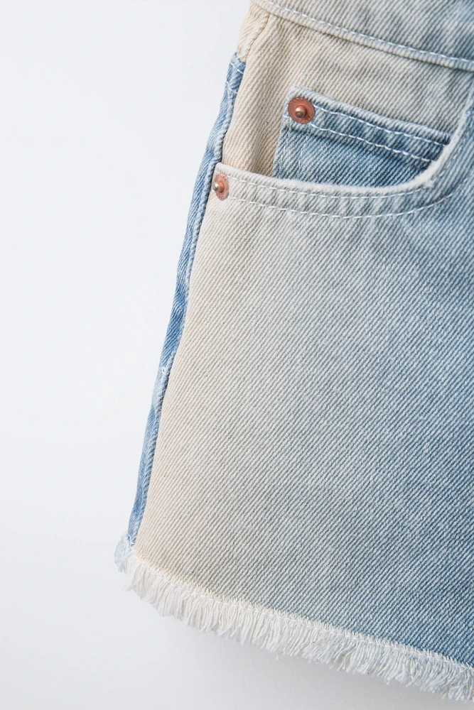FRAYED DENIM SHORTS
