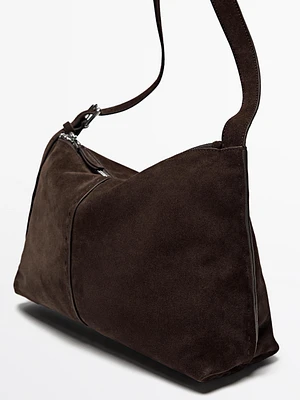 Sac à bandoulière en croûte de cuir