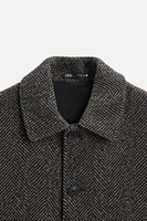 HERRINGBONE TEXTURED JACKET