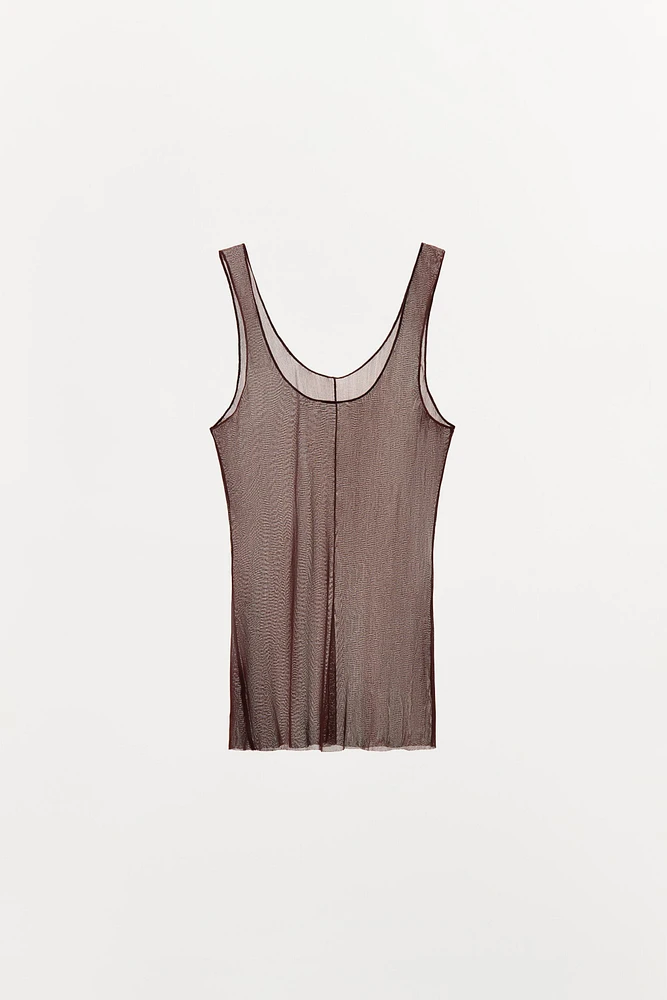 100% SILK STRAPPY TOP
