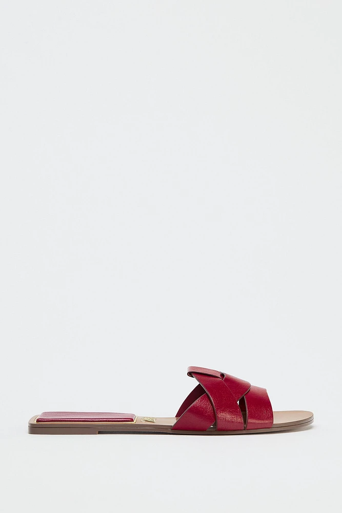 CROSSED LEATHER UPPER
