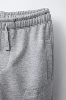 EMBROIDERED TEXT JOGGER PANTS