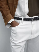 Slim fit denim trousers