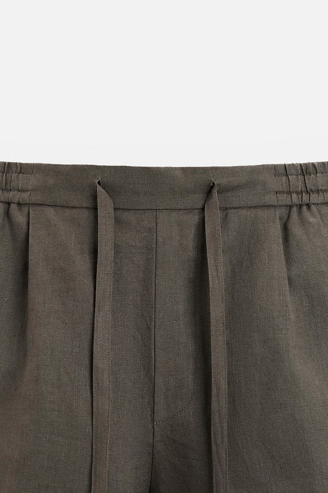 100% LINEN SHORTS