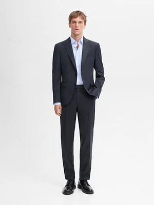 Plain wool suit pants