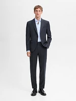 Plain wool suit pants