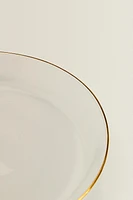 BOROSILICATE GLASS SIDE PLATE WITH RIM