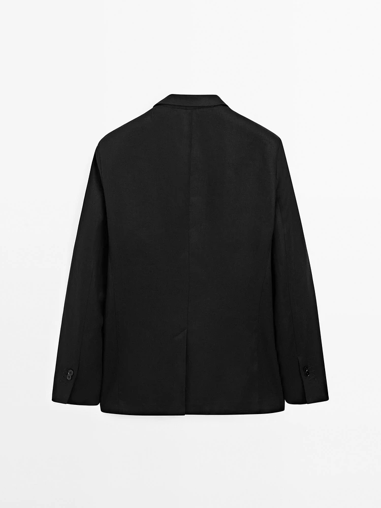100% linen suit blazer