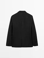 100% linen suit blazer