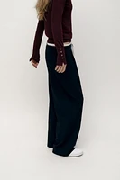 DOUBLE WAIST WIDE LEG PANTS