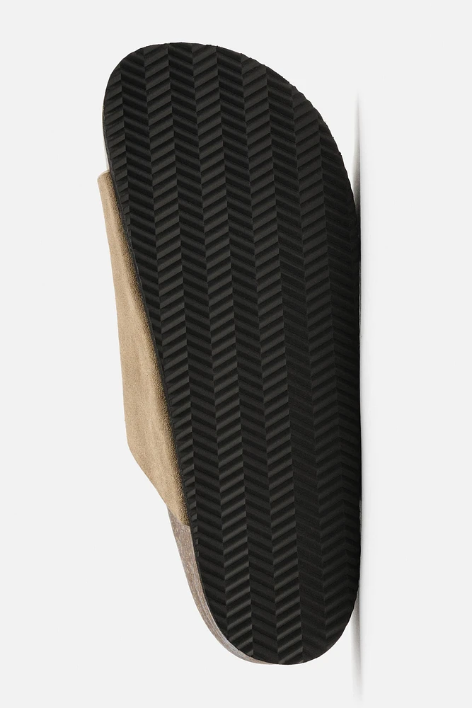 DOUBLE STRAP LEATHER SANDALS