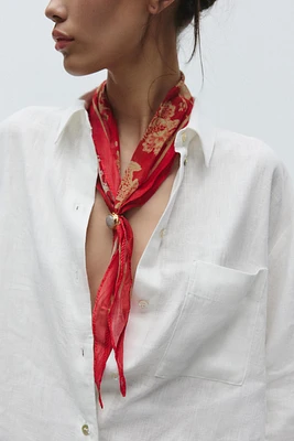 SILK STONE PRINT BANDANA