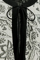 BELTED JACQUARD DRESS