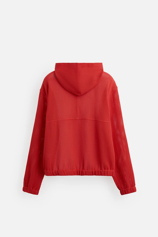 VESTE STRUCTURE OUVERTE CAPUCHE