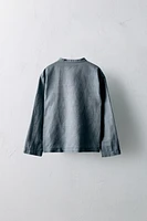 2-5 YEARS/ LIMITED EDITION LINEN PLEATED SHIRT