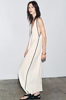 ZW COLLECTION LINEN BLEND DRESS WITH TRIM